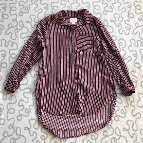 Anthropologie Tops - Anthropologie Maeve Striped Button Down Top